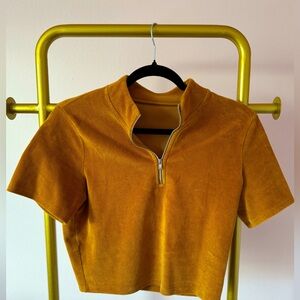 Alo micro chorded velvet crop top